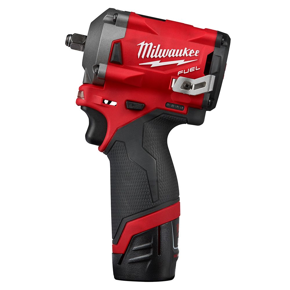Milwaukee M12 FUEL 12 Volt Lithium-Ion Brushless Cordless Stubby 3/8" Impact Wrench Kit