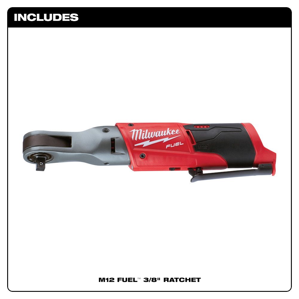 Milwaukee M12 FUEL 12 Volt Lithium-Ion Brushless Cordless 3/8" Ratchet - Tool Only