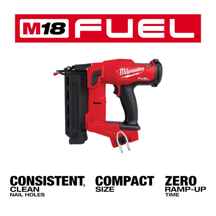 Milwaukee M18 FUEL 18 Volt Lithium-Ion Brushless Cordless 18 Gauge Brad Nailer - Tool Only