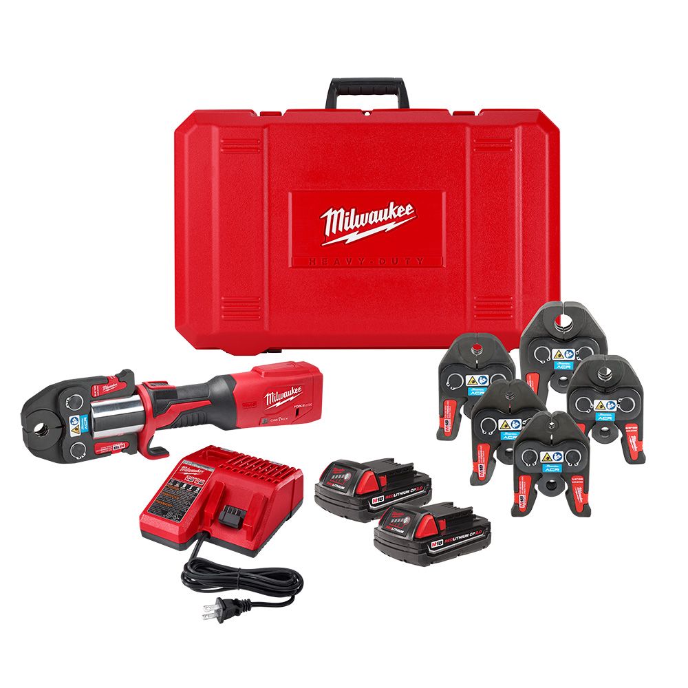 Milwaukee M18 18 Volt Lithium-Ion Cordless FORCE LOGIC Press Tool w/ ONE-KEY w/ 1/2-2" CTS Jaws Kit
