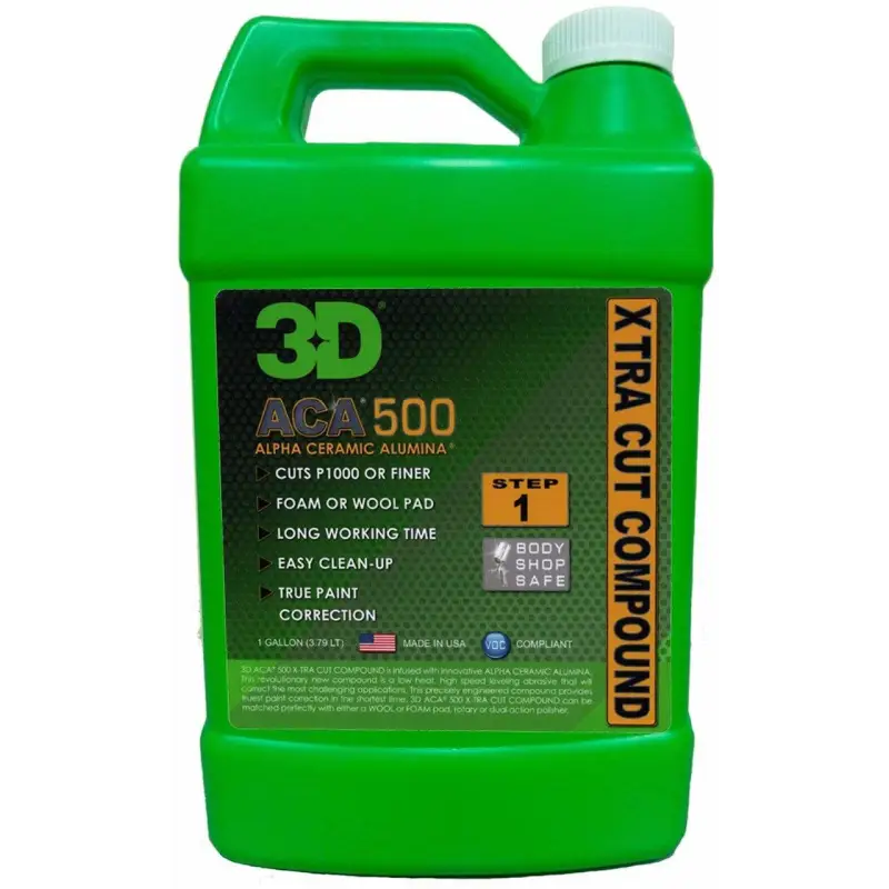 3D Products Canada Paint Correction 1 gallon 3D Professional Detailing Products - ACA 500 X-TRA Cut Compound