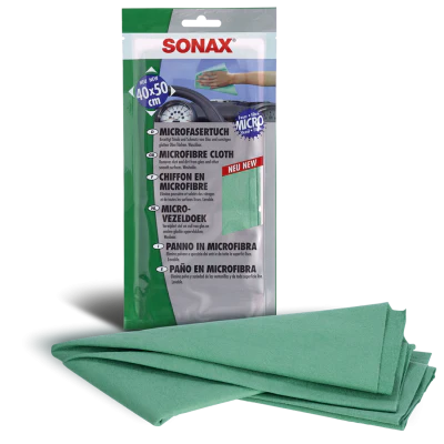 Sonax Green Microfibre Glass Cloth - Vac Pack