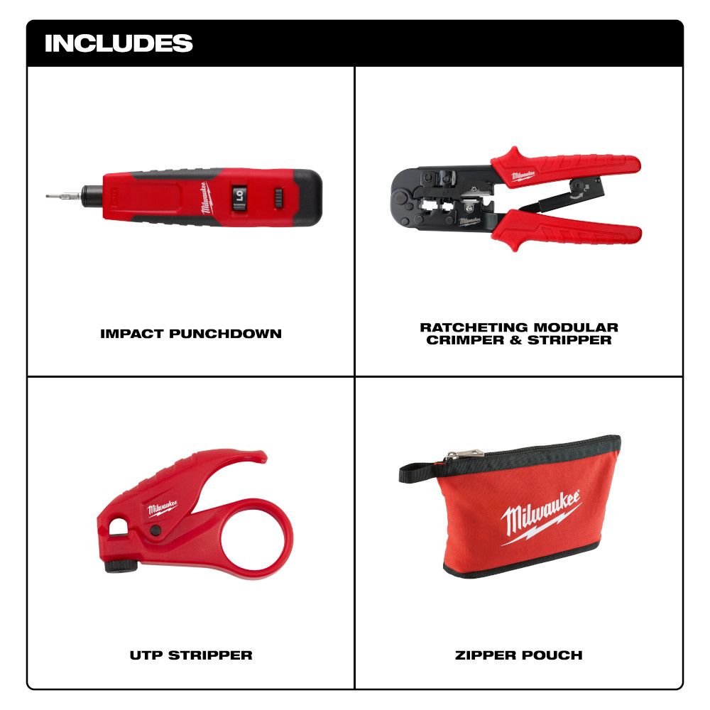 Milwaukee 3pc Twisted Pair Installation Kit