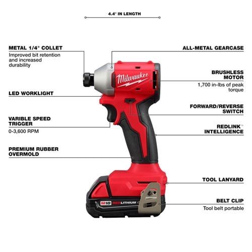 Milwaukee M18 1/2" Drill/Driver 1/4" Hex Impact Driver Combo Kit