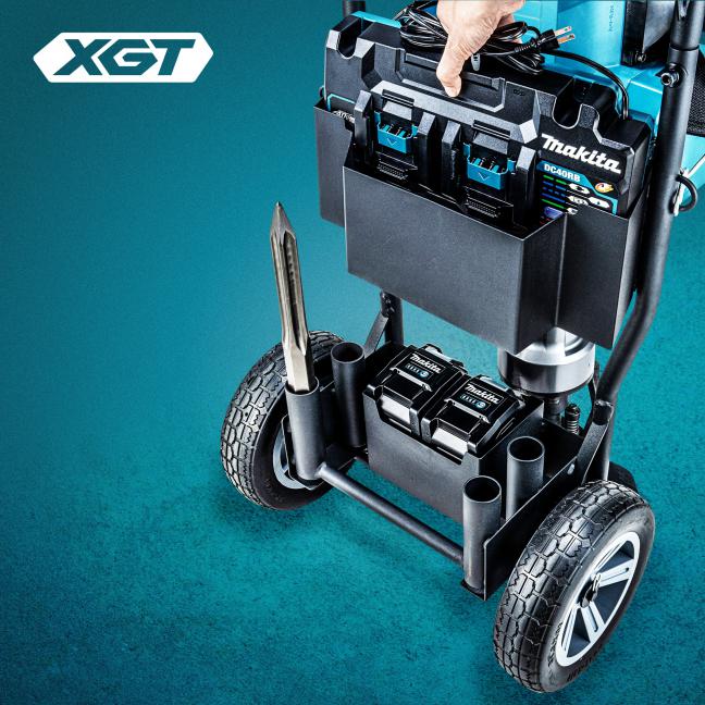 Marteau perforateur sans balais XGT 80 V (40 V x 2) max. 70 lb, clé hexagonale 1-1/8 po avec chariot, 8,0 Ah x 4 kits