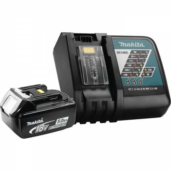Makita 18V 5.0 Ah Battery and Rapid Charger Kit