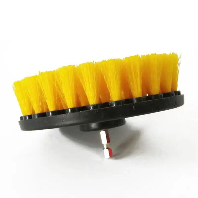 Drill Brush Accessory Drill Brush Kit | Yellow (2″Round, 4″ Flat, 4″ Bullet) ** DRILL NOT INCLUDED**