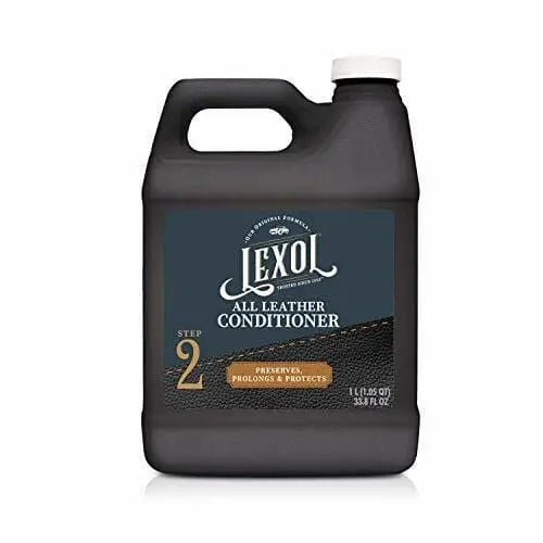 Lexol 33.8 fl oz Lexol Leather Conditioner, Use on Car Leather, Furniture, Shoes, Bags, and Accessories, Trusted Leather Care Since 1933, 16.9 oz Bottle