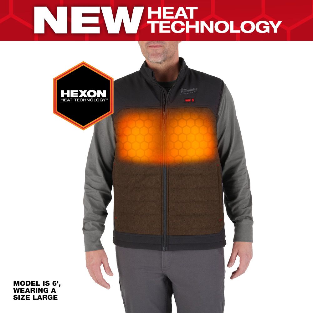 Milwaukee M12 Heated AXIS Vest Brown XL - Kit
