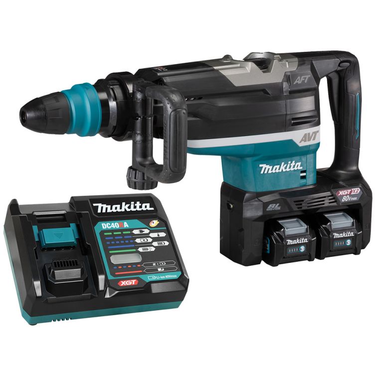 Makita 80V max (40Vx2) XGT Brushless Cordless 2" SDS-MAX Rotary Hammer Kit w/AWS, AFT & AVT (4.0 Ah x2)