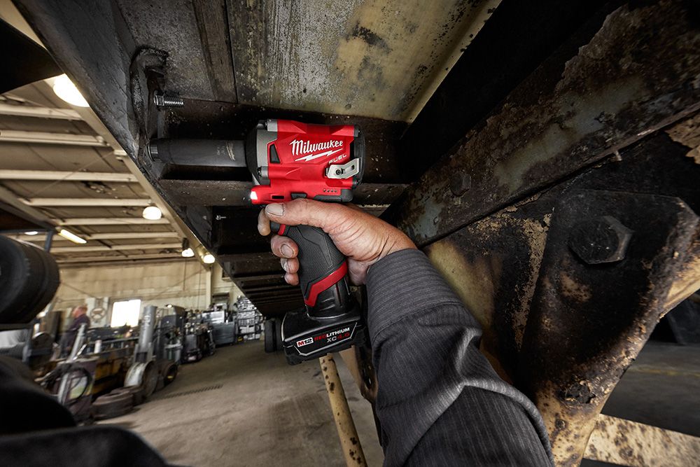 Milwaukee M12 FUEL 12 Volt Lithium-Ion Brushless Cordless Stubby 1/2 in. Pin Impact Wrench - Tool Only