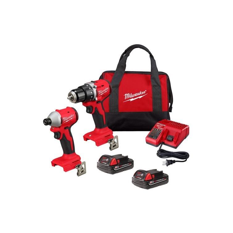 Milwaukee M18 1/2" Drill/Driver 1/4" Hex Impact Driver Combo Kit
