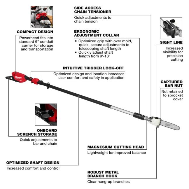 Milwaukee M18 FUEL Telescoping Pole Saw (Tool-Only)