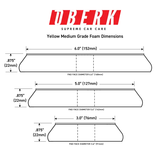 Oberk Paint Correction Oberk Single Step Foam Pad Medium Grade