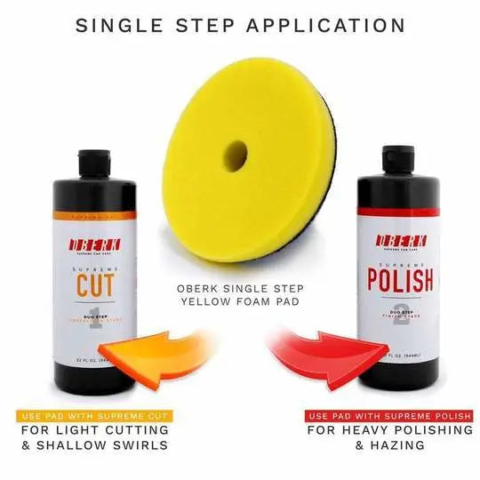 Oberk Paint Correction Oberk Single Step Foam Pad Medium Grade