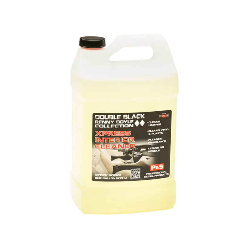 P&S Double Black Renny Doyle Collection Auto Products 1 gallon P&S Xpress Interior Cleaner for cleaning all leather, vinyl, and plastic interior vehicle