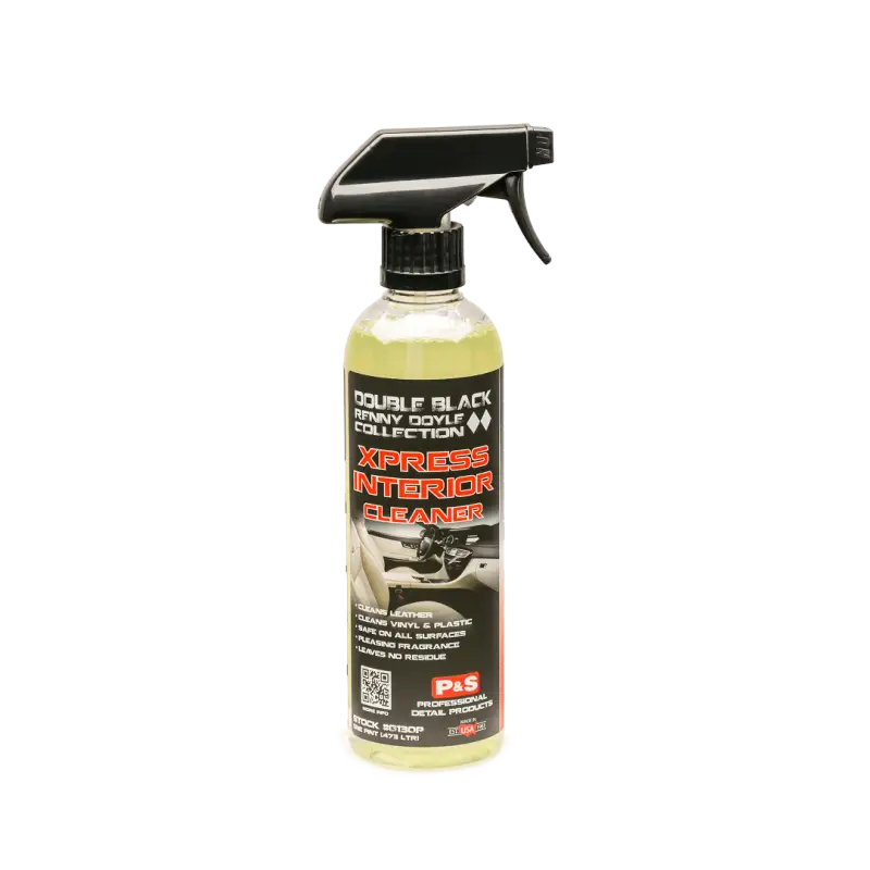 P&S Double Black Renny Doyle Collection Auto Products 1 pint P&S Xpress Interior Cleaner for cleaning all leather, vinyl, and plastic interior vehicle