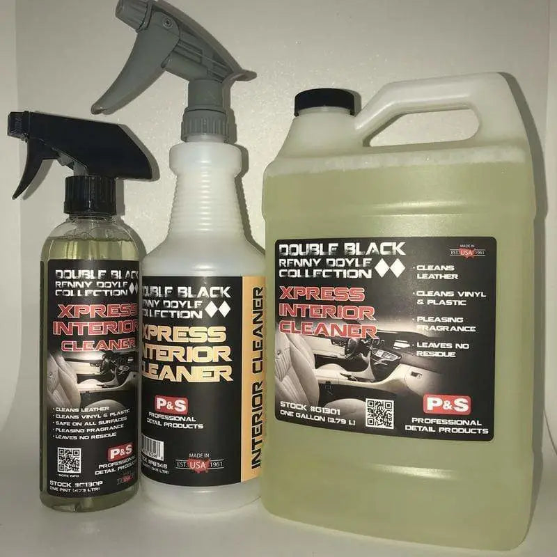P&S Double Black Renny Doyle Collection Auto Products P&S Xpress Interior Cleaner for cleaning all leather, vinyl, and plastic interior vehicle