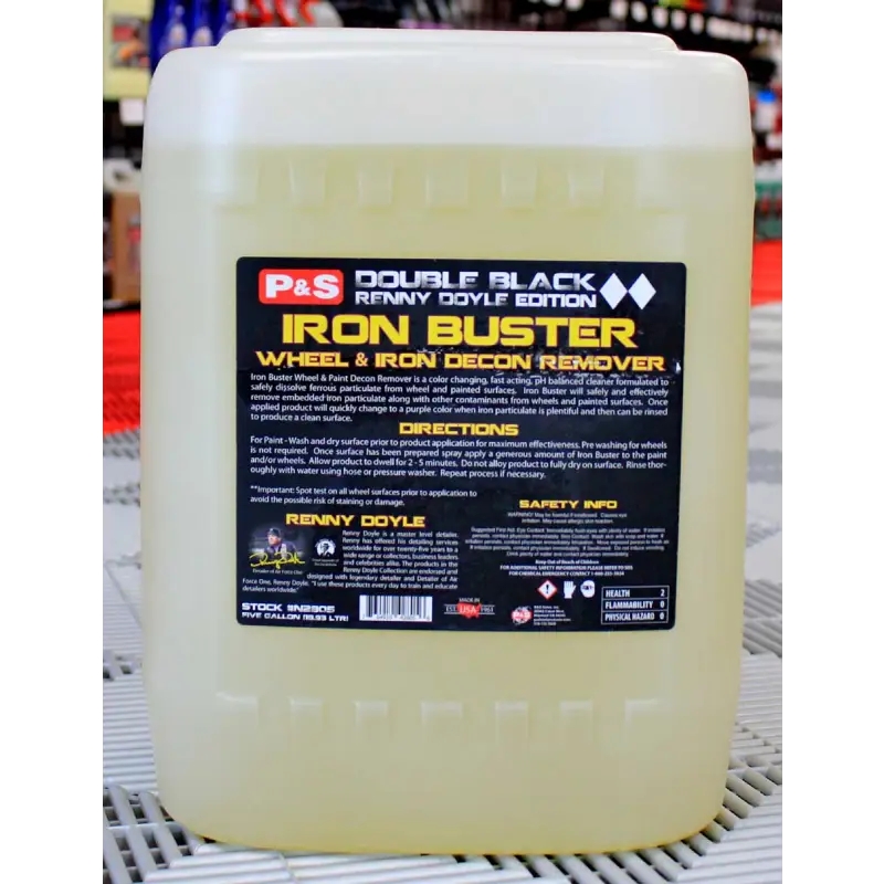 P&S Double Black Renny Doyle Collection paint correction 5 gallon Double Black Renny Doyle Iron Buster - Iron Remover for Wheels and Painted Surfaces