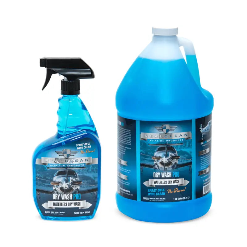 Real Clean Aviation Products Wash Starter Kit - 1 Gallon and 32 oz Spray Bottle Real Clean Aviation Dry Wash Pro