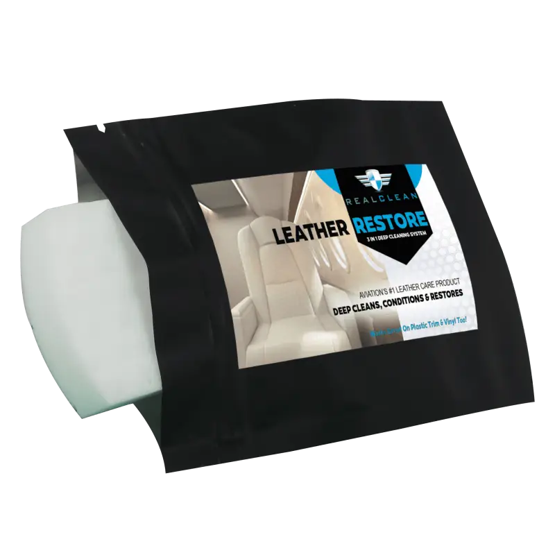 Real Clean Aviation Interior Aviation Care Single Packet (1 sponge) Real Clean Aviation Leather Restore