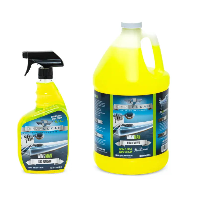 Real Clean Aviation Products Aircraft Wash Starter Kit (32oz + 1 Gallon) Real Clean Aviation WingMan Bug Remover Spray