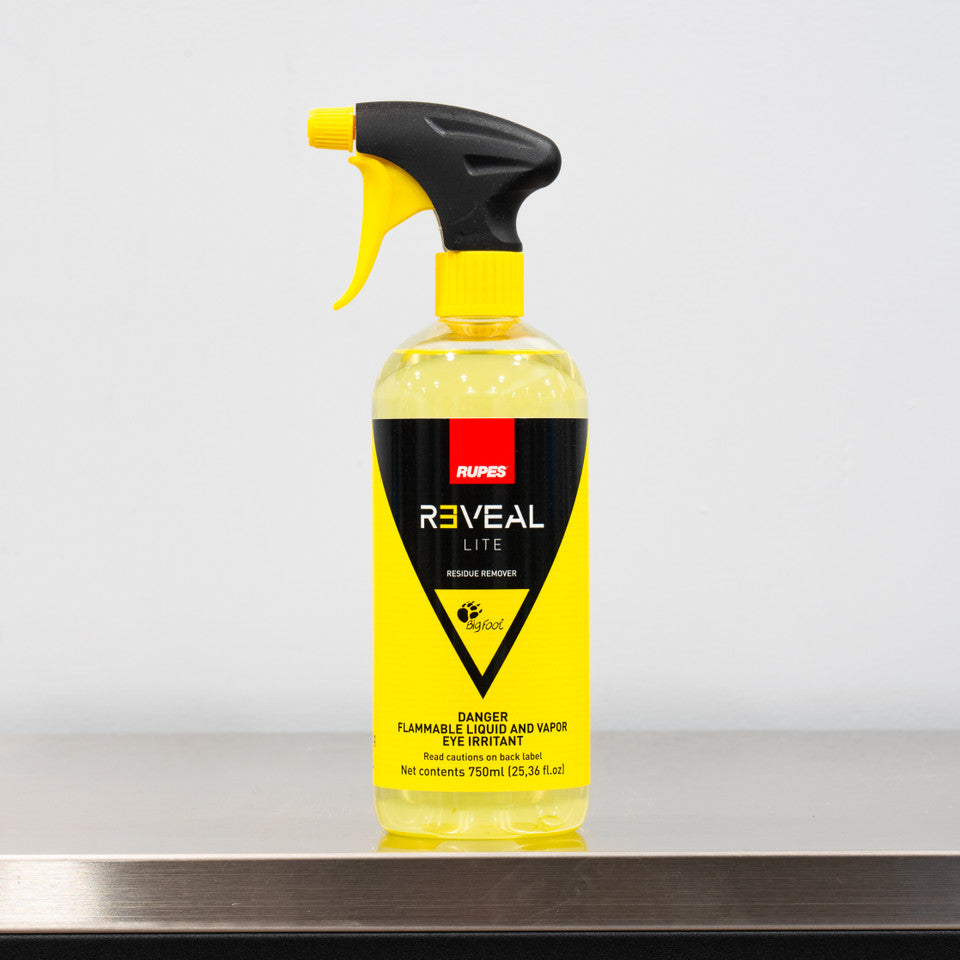 Rupes Reveal Lite 750ml | Polish Residue Oil Remover and Glass Cleaner Yellow