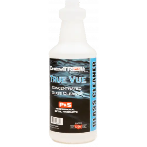 P&S Glass Quart Empty Spray Bottle TRUE VUE "READY TO USE" VERSION GLASS CLEANER