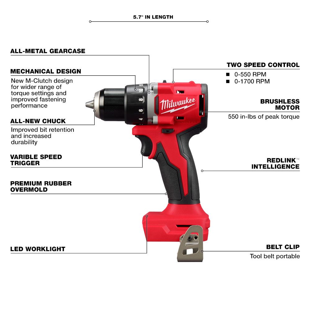 Milwaukee M18 Compact Brushless 1/2" Drill/Driver