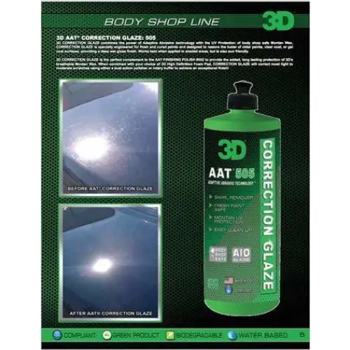 3D Products Canada Paint Correction 32 oz 3D Professional Detailing Products - AAT Correction Glaze