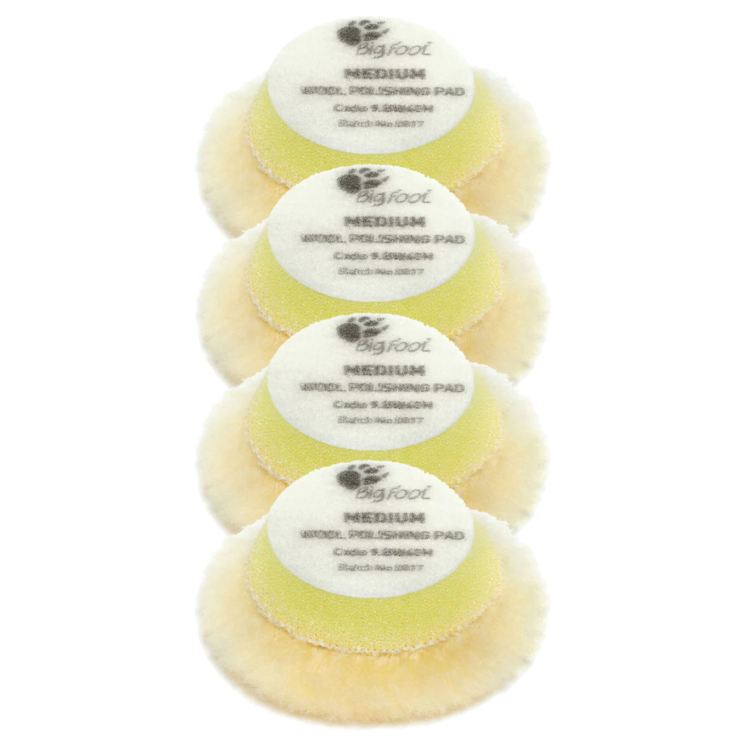 Rupes Medium Wool Pads 4pk 9.BW40M