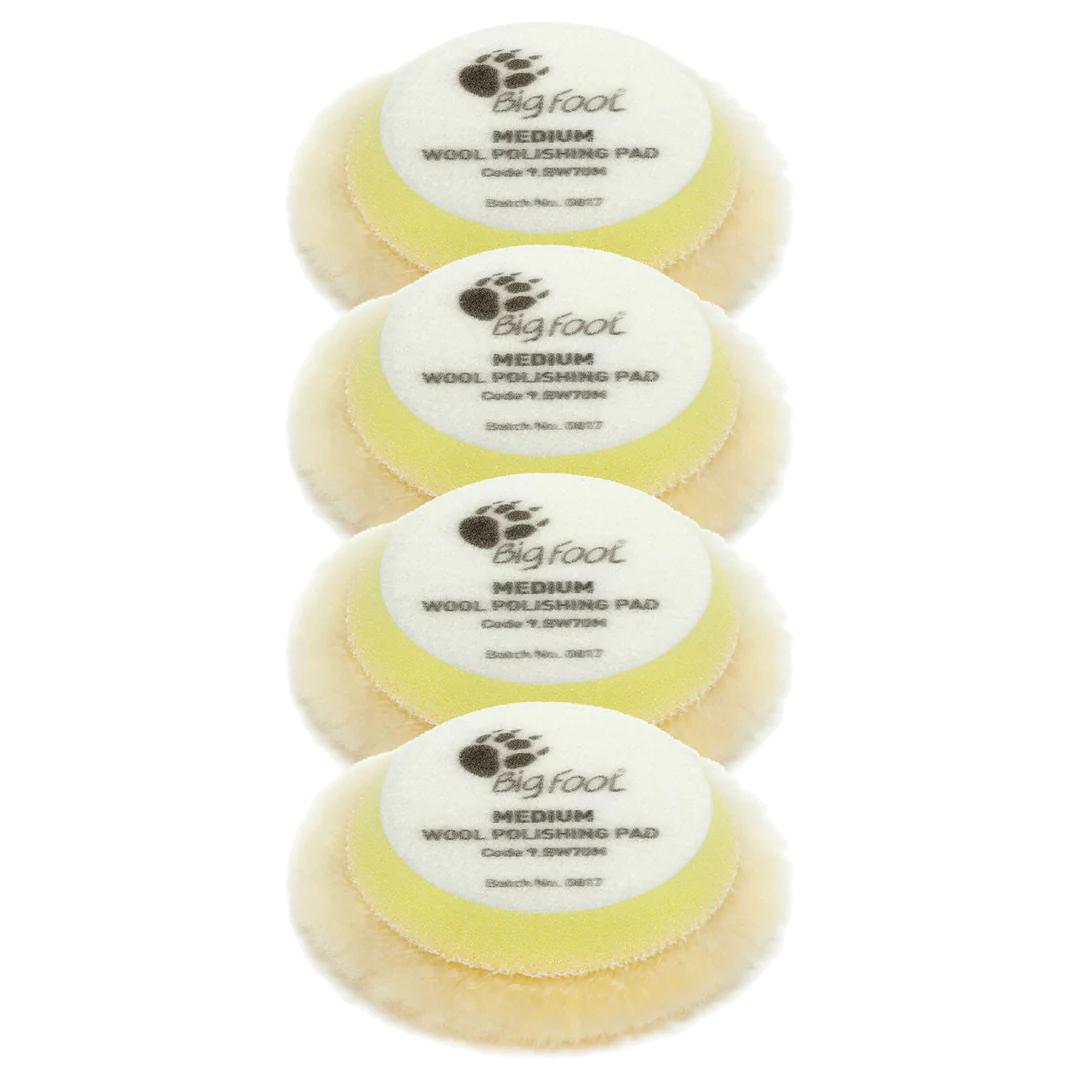 Rupes Medium Wool Pads 4pk 9.BW70M