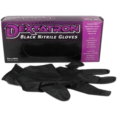 Superior Glove Works Inc. XL Hi Tech Industries Dextatron Black Nitrile Gloves