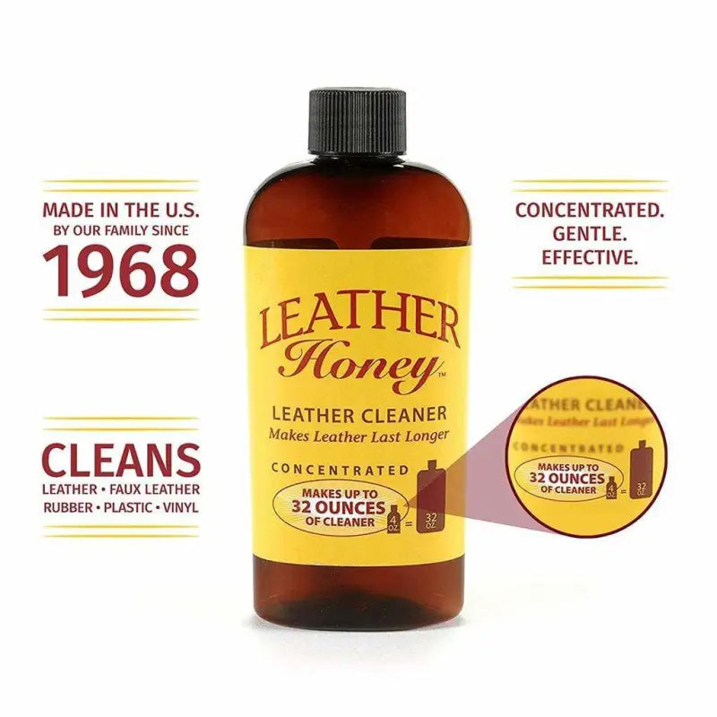 Leather Honey Leather Treatment 4oz Leather Honey Leather Cleaner, Concentrated