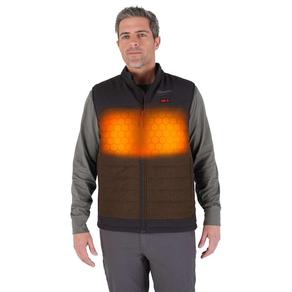 Milwaukee M12 Heated AXIS Vest Brown 3XL - Kit