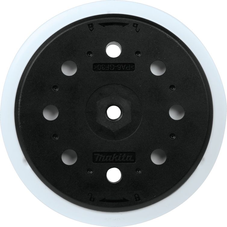 Makita 6" Sanding Backing Pad, Hook & Loop, Soft