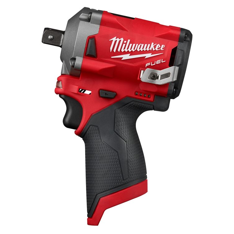 Milwaukee M12 FUEL 12 Volt Lithium-Ion Brushless Cordless Stubby 1/2 in. Pin Impact Wrench - Tool Only
