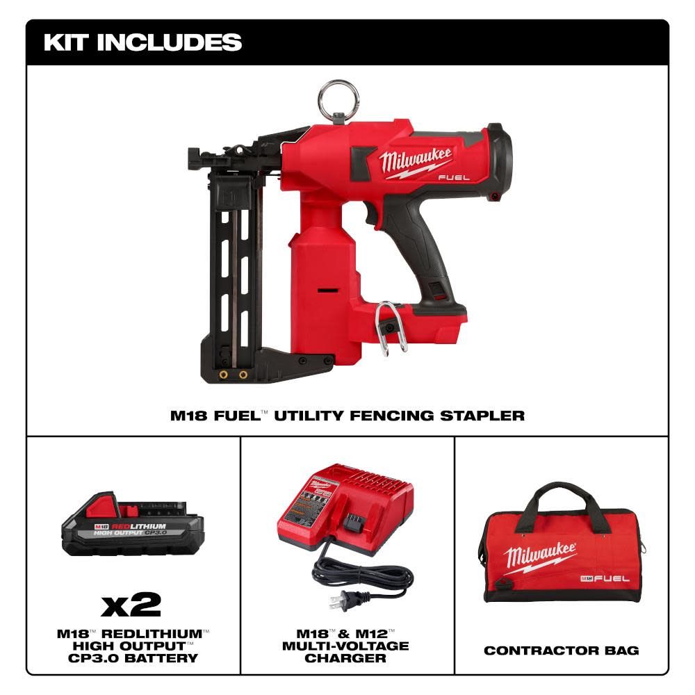 Milwaukee M18 FUEL Utility Fencing Stapler Kit (for 9 GA Galvanized Staples)