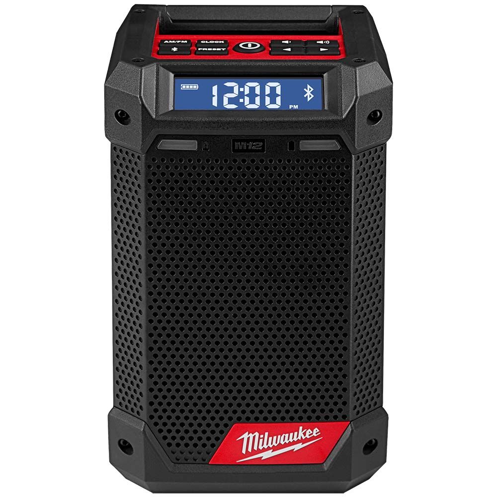 Milwaukee M12 12 Volt Lithium-Ion Cordless Radio + Charger - Tool Only