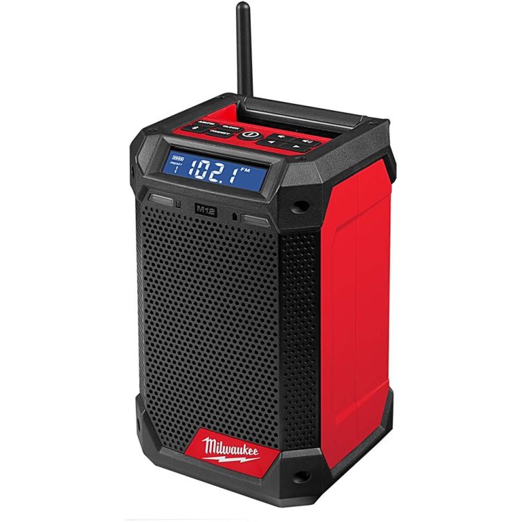 Milwaukee M12 12 Volt Lithium-Ion Cordless Radio + Charger - Tool Only