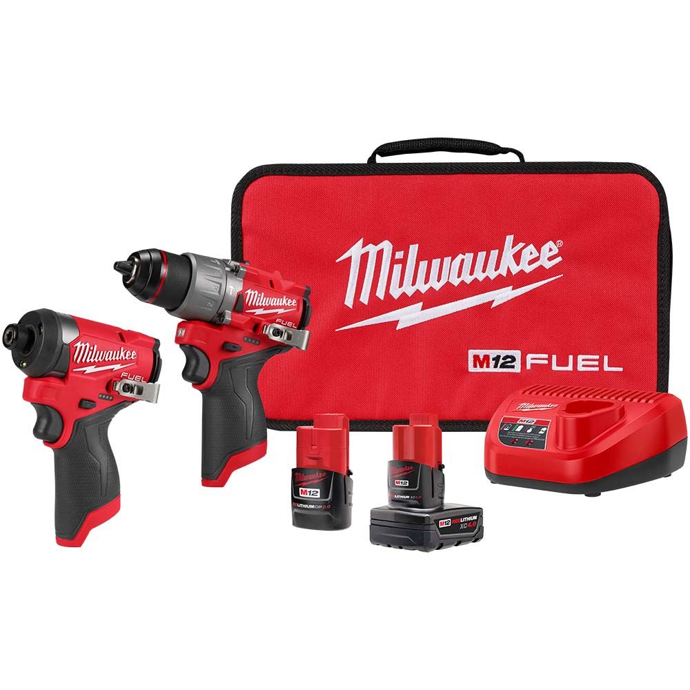 Milwaukee M12 FUEL 2pc Subcompact Impact Driver/Hammer Drill Combo Kit