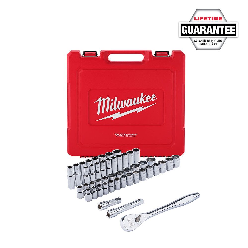 Milwaukee 47 pc. 1/2 in. Socket Wrench Set (SAE & Metric)