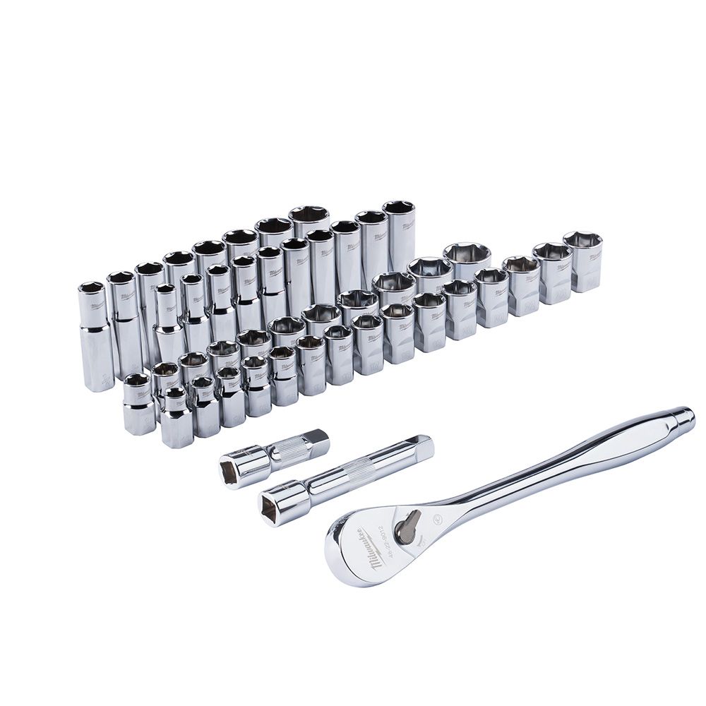Milwaukee 47 pc. 1/2 in. Socket Wrench Set (SAE & Metric)