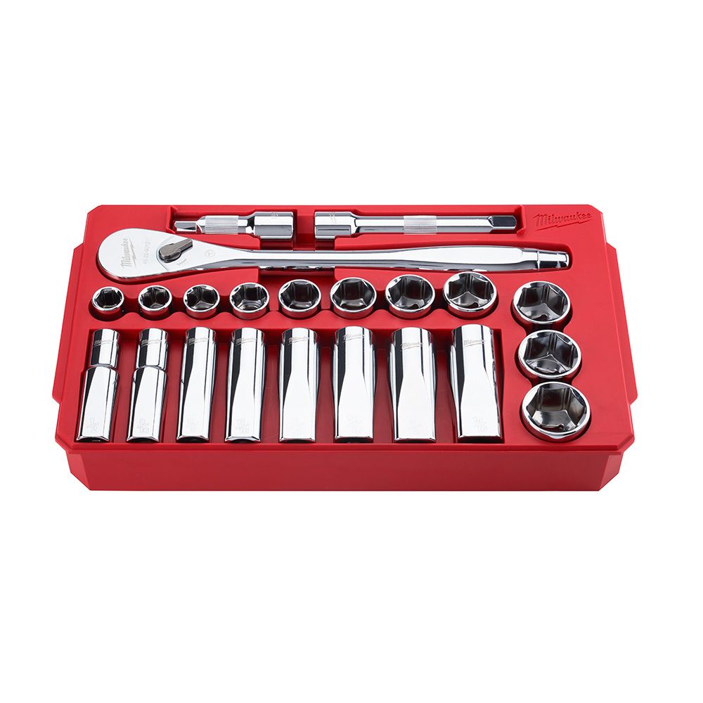 Milwaukee 22 pc. 1/2" SAE Socket Wrench Set