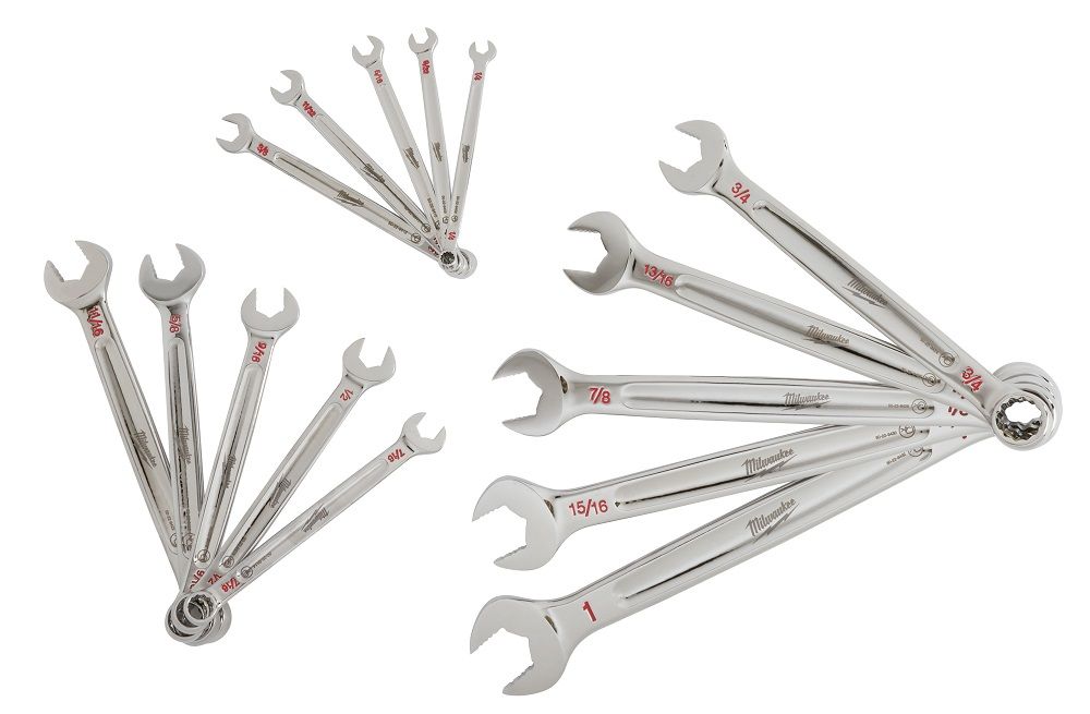 Milwaukee Combination Wrench Set - SAE - 15 Piece