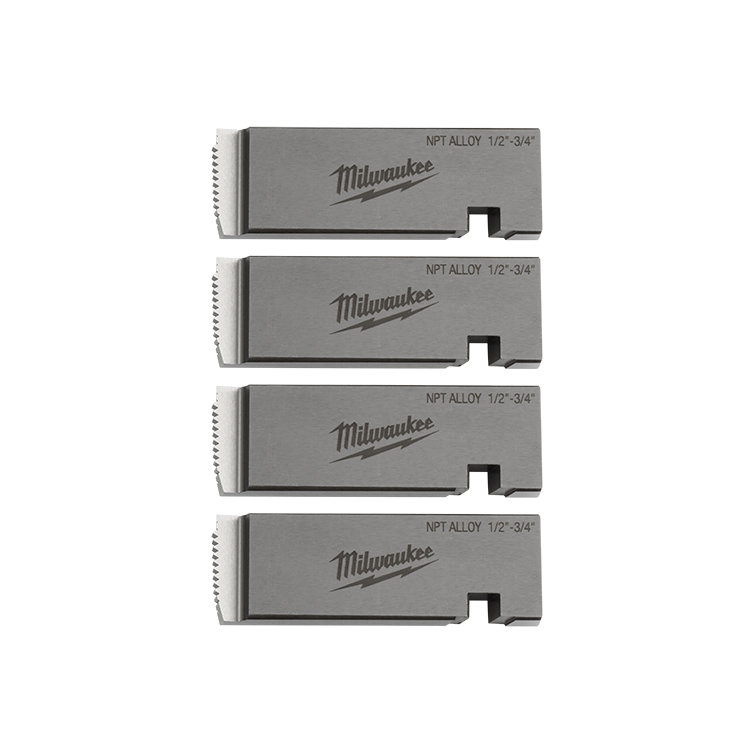 Milwaukee 1/2"-3/4" High Speed NPT Universal Pipe Threading Dies - Alloy