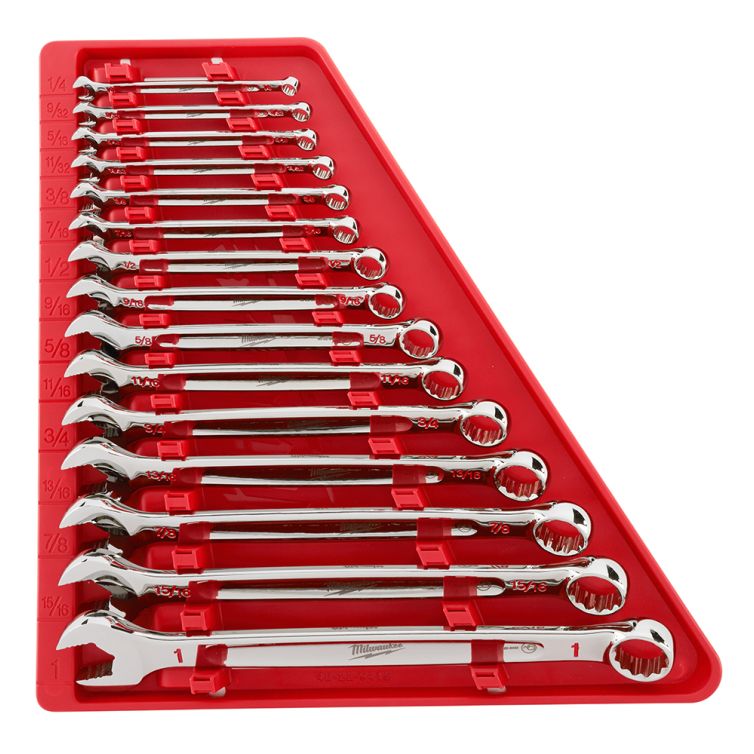 Milwaukee Combination Wrench Set - SAE - 15 Piece