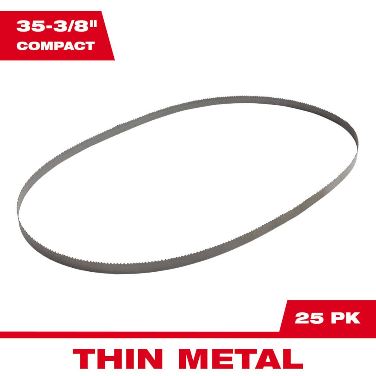 Milwaukee 18 TPI Standard Compact Portable Band Saw Blade 35-3/8" 25 -pk
