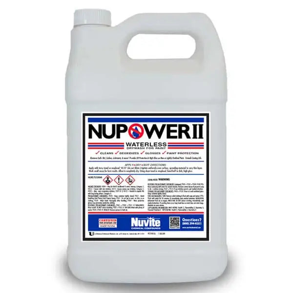 NuVite Aircraft Wash Quart NUVITE NUPOWER II DRY CLEAN AND POLISH ***
