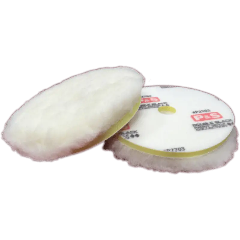 P&S Paint Correction 6" / White P&S High Dual Action Soft Wool Cutting Pad 6" ***